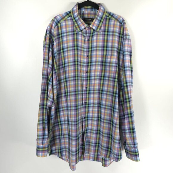 St. CROIX MADE IN ITALY 🇮🇹 Multicolor Plaid Long Sleeve Button Down Shirt XXL‎ - Picture 2 of 10
